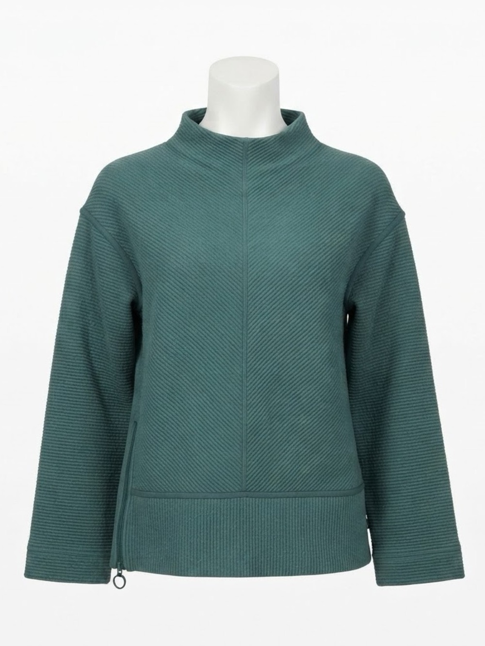 Lululemon On Repeat Mock Neck Green Smoke Sz 4